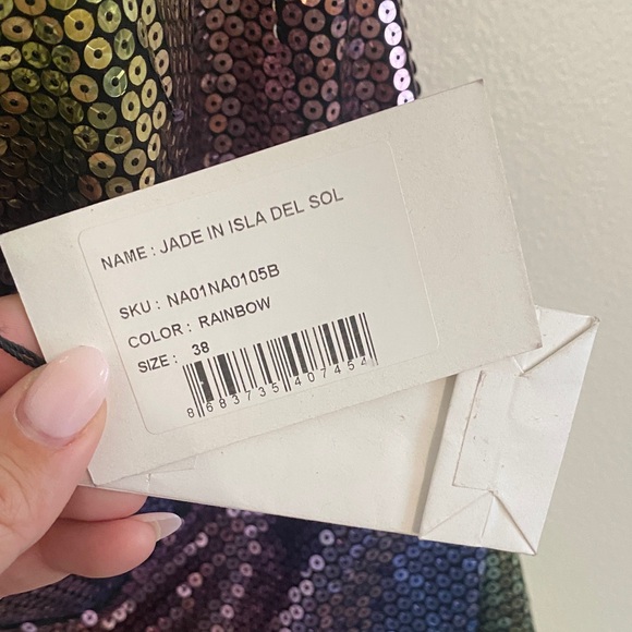 NWT The New Arrivals by Ilkyaz Ozel Jade Sleeveless Sequin Mini Dress Size 6-8 - Picture 4 of 10